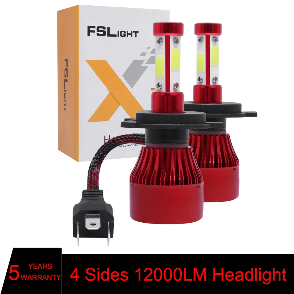 

2Pcs COB H4 H7 9004 9005 LED Car Headlight 100W 12000LM Bulb 6500K H11 9006 9007 H13 Turbo Auto Lamps Fog Light Accessories