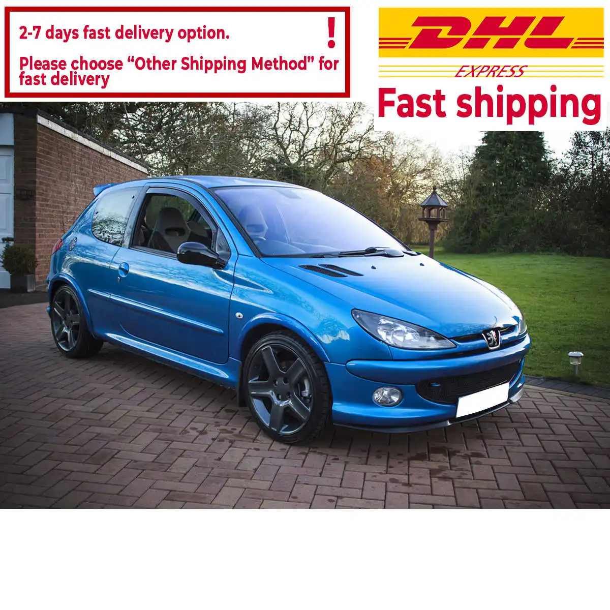 

For PEUGEOT 206 CUPRA R front SPOILER front bumper Euro Spoiler lip universal 3 pcs body kit