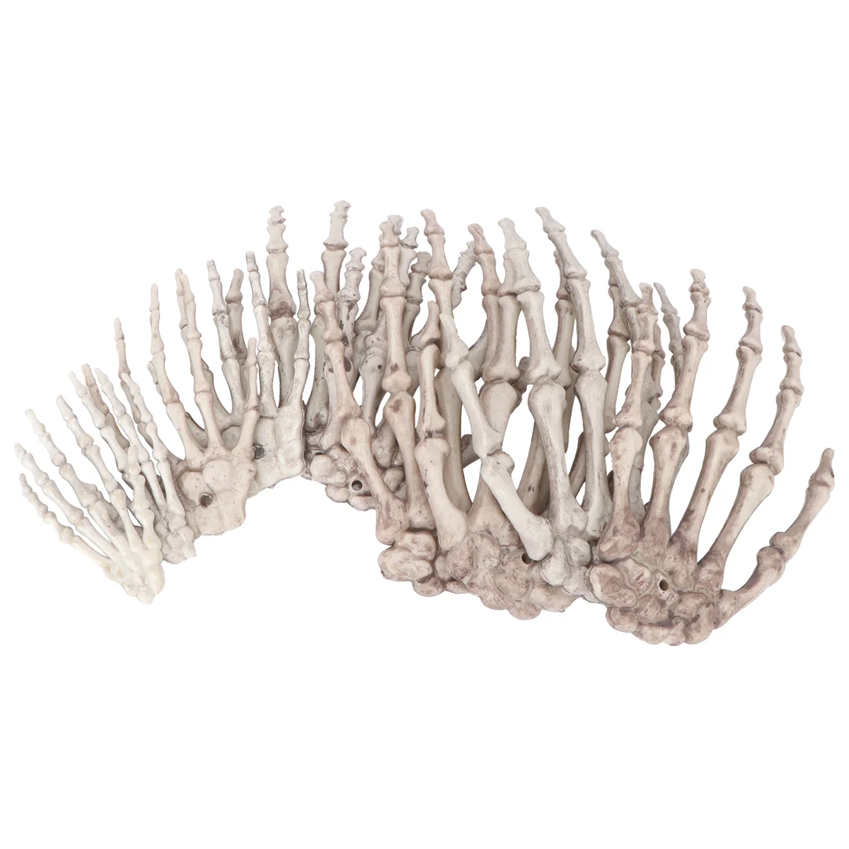 

5 Pairs of Realistic Life- size Hand Hands Props Hand Bones for Haunted House Accessory Party