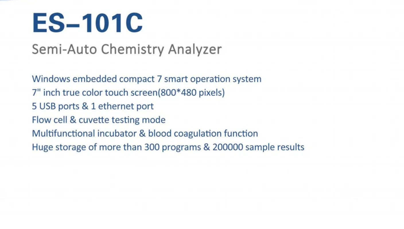 Labtex IVD ES-101C Клиническое оборудование Полуавтоматический химический анализатор