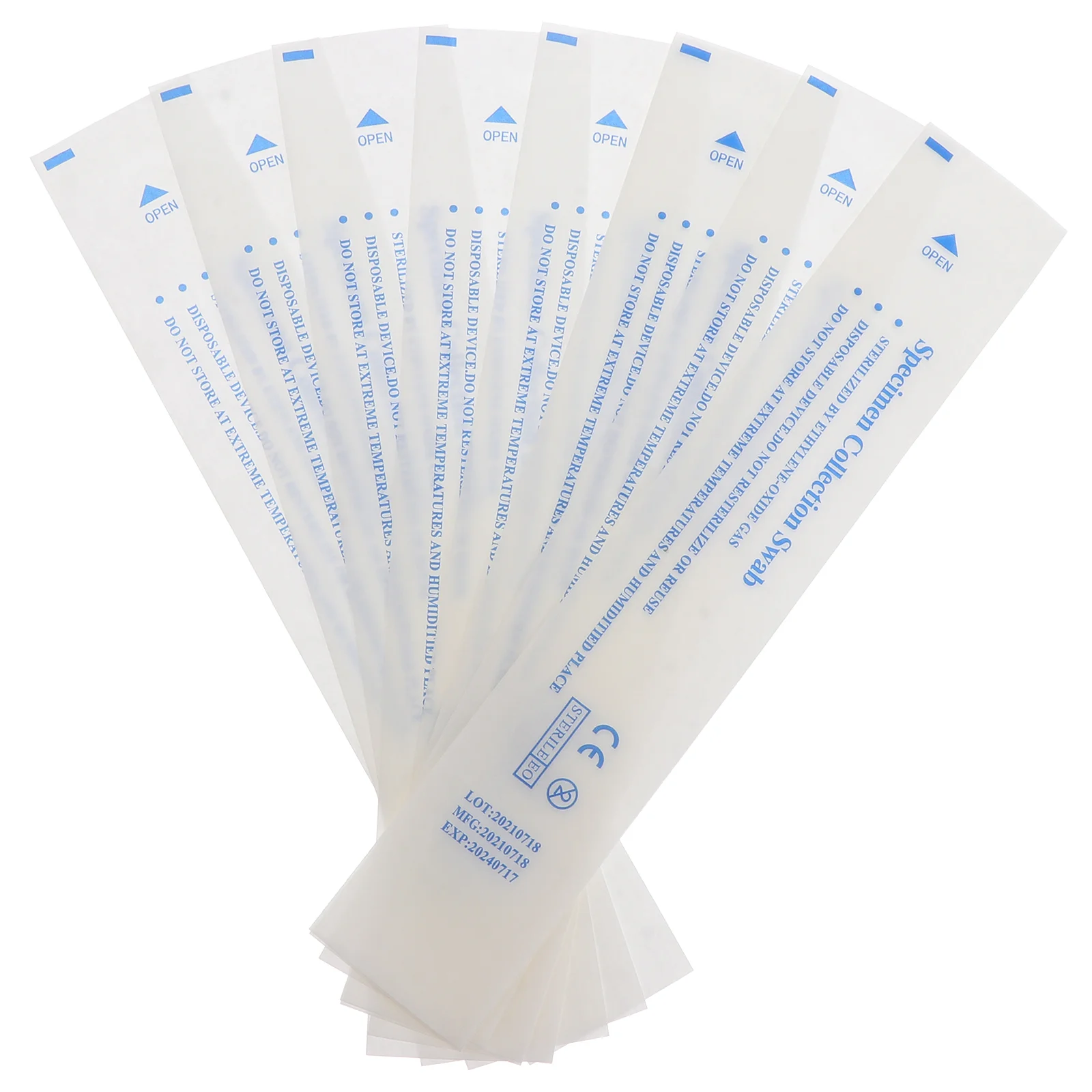

300pcs Specimen Swabs Pouch Nasopharyngeal Swabs Wrap Oral Mouth Swabs Sampling Swab Bags Nasal Swabs