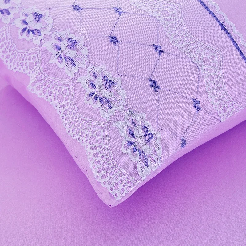 Постельное белье юбка принцессы в китайском стиле фиолетовая кружевная