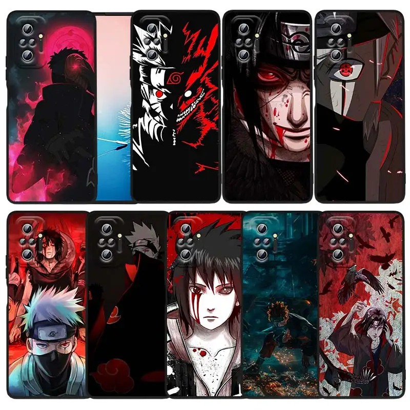 

Cool Sasuke Naruto Fashion For Xiaomi Redmi Note 11 10S 10 9T 9S 9 8T 8 7 6 Pro Plus Max 5G Black Soft TPU Funda Capa Phone Case