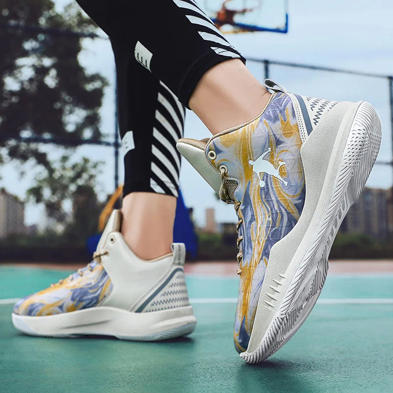 Мужские баскетбольные кроссовки на толстой подошве износостойкие дышащие