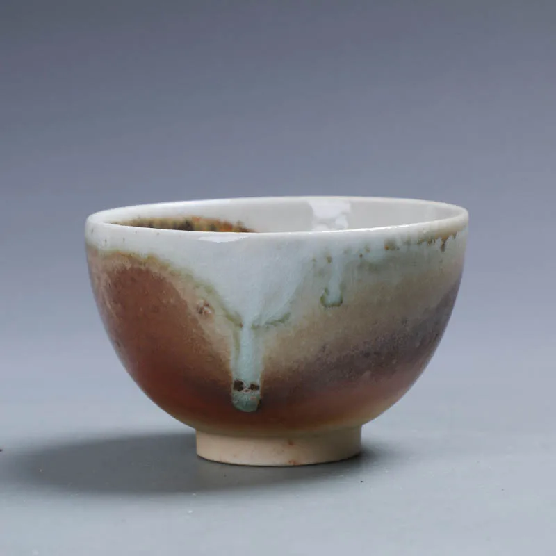 Firewood Tea Cup Wood Burning Master Cup Handmade Bare Burning Unglazed Wood Fire Cup Natural Dust Wood Burning Tea Set