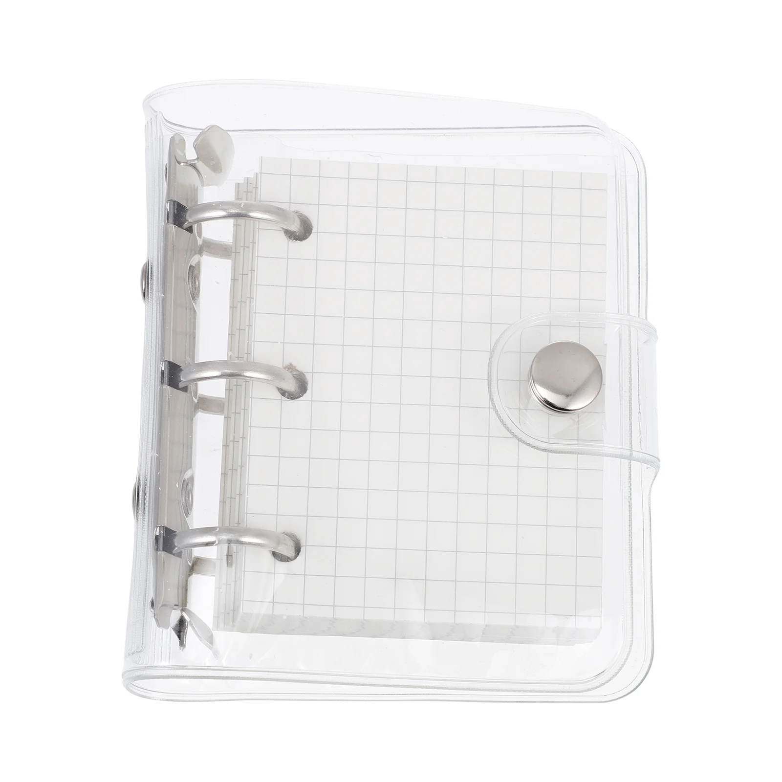 

Binder Notebook Mini Ring Pockets Spiral Leaf Loose Transparent Small Cover Memo Notepad Clear Pads Pvcbook Journal Scrapbook