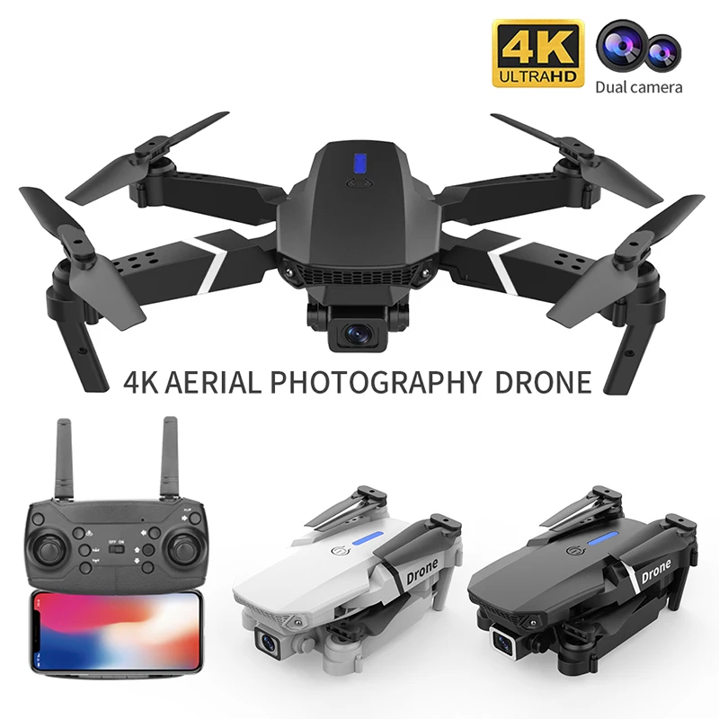 

E88 Pro 2022 New Wifi Fpv Drone with Wide Angle Hd 4K 1080P Camera Height Hold Rc Foldable Quadcopter Drones Kid Gift Toys