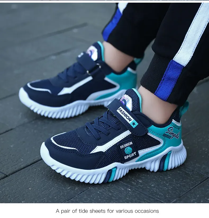 

Демисезонные детские сетчатые Спортивные Повседневные туфли для мальчиков и девочек на толстой подошве Нескользящие дышащие амортизирующие повседневные кроссовки для бега