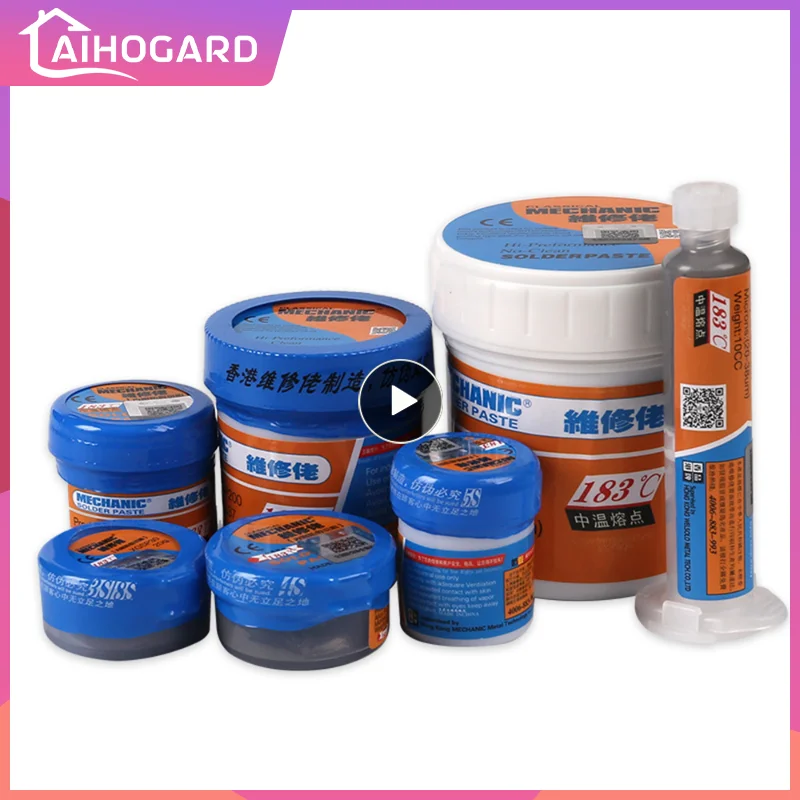 

Manual Repair Patch Soldering Welding Flux Paste Grease Leaded Solder Paste Solder Tin Paste Flexible 20/35/42/60g