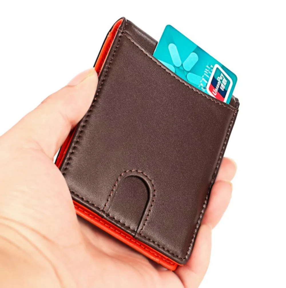 9606 Super Thin Men's Leather  RFID wallet Hot selling  Good quality Cash bank card holder Business gift