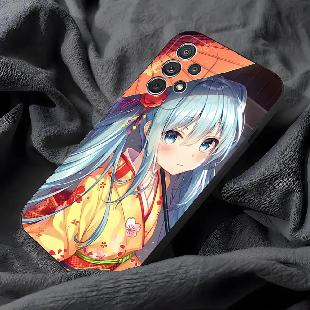 Милый чехол для телефона H-Hatsune M-Miku Samsung Galaxy A55 A54 A52 FE S24 S25 S21 S22 S23 Ultra N20 10 A34 A33 задняя