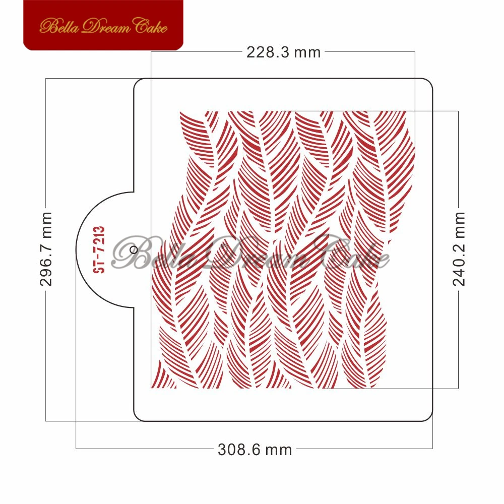 Кружевной трафарет для торта с перьями шаблон шоколада домашними животными
