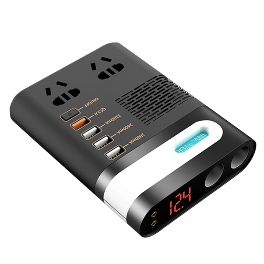 

200 Вт автомобильный прикуриватель Инвертор постоянного тока 12 В 24 В в переменный ток 220 в преобразователь трансформатор QC3.0 3A зарядное устро...