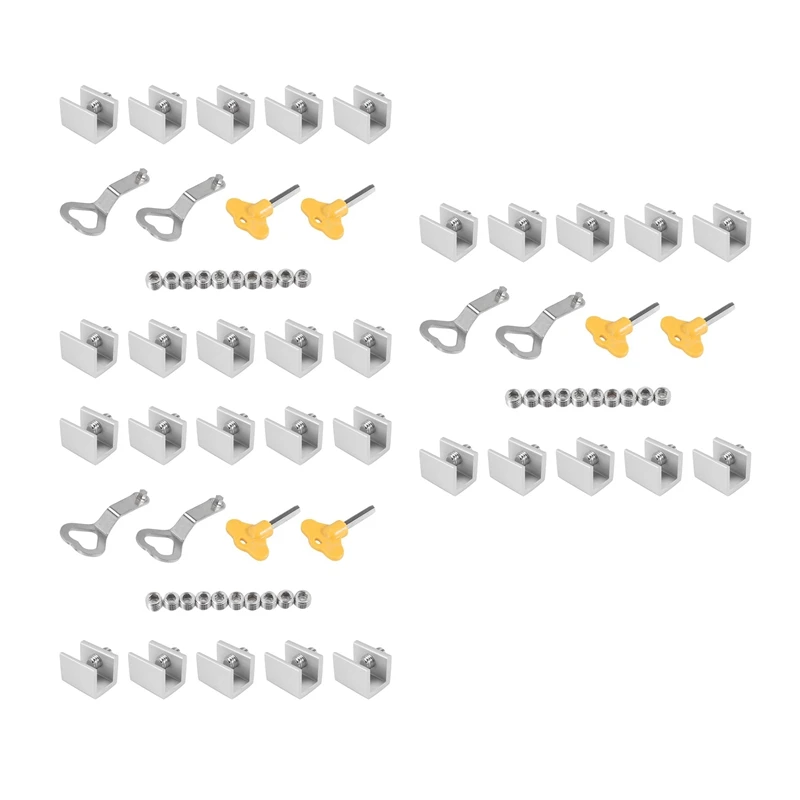 

30PCS Adjustable Sliding Window Locks Stop Aluminum Alloy Door Frame Security Lock Child Window Locks With Keys