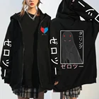 Толстовка с капюшоном на молнии для мужчин и женщин, уличная одежда в стиле аниме Darling In The Franxx, Zero Two, хип-хоп, манга, свитшот на молнии, весна-осень