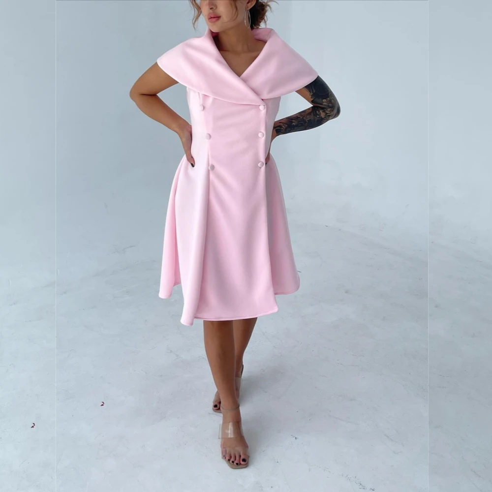 Платье Jiayigong s с драпировкой на пуговицах для клуба трапециевидной формы