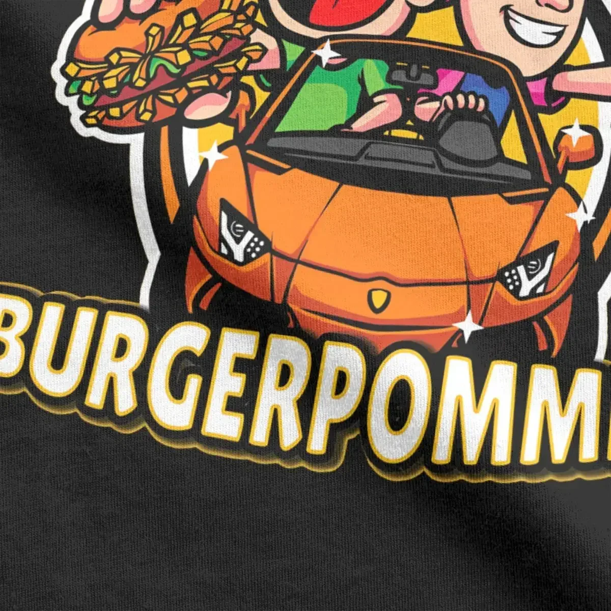 Фото Мужские и женские футболки Burgerpommes LukasBS ICrimax с графическим принтом, винтажные хлопковые футболки, летняя одежда №5