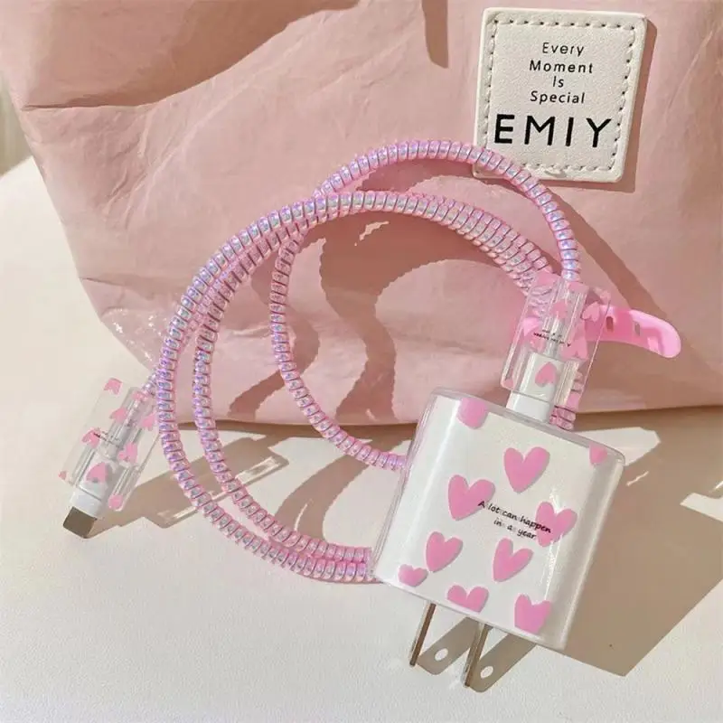 

Chargers Protector For Iphone Cute Tpu Wire Protector Lightweight Changeable Mobile Phone Charger Cover For Apple Convenient