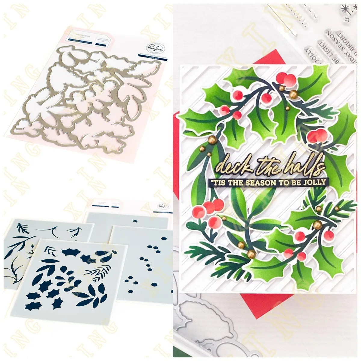 

Metal Cutting Dies Stencils for Diy Scrapbooking Album Stamp Make Paper Card Embossing New Die Cut Festive Leaves Background