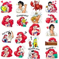 the little mermaid print patches for clothes heat transfer thermal stickers diy washable t shirts iron on transfer girls patches