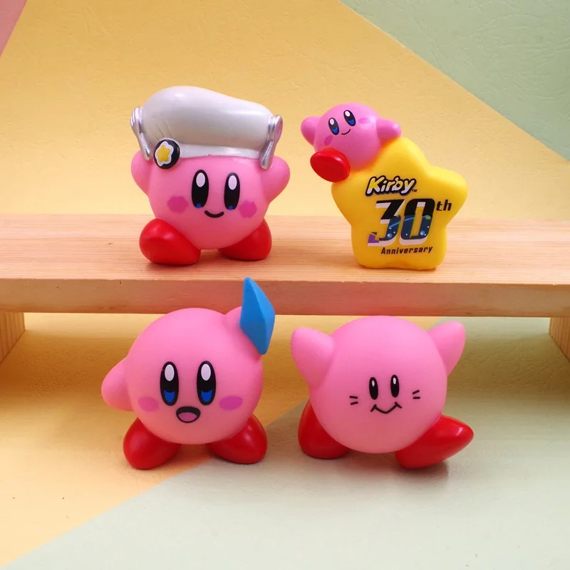 

6CM Anime Star Kirby 30th Anniversary Edition Pink Devil Small Ornament Toys Dolls Hobbies Action Figures Kids Birthday Gifts