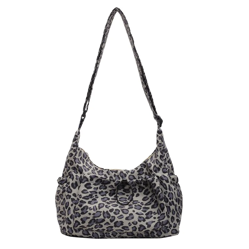 Женская сумка с леопардовым принтом для отдыха новинка 2024 через плечо на одно