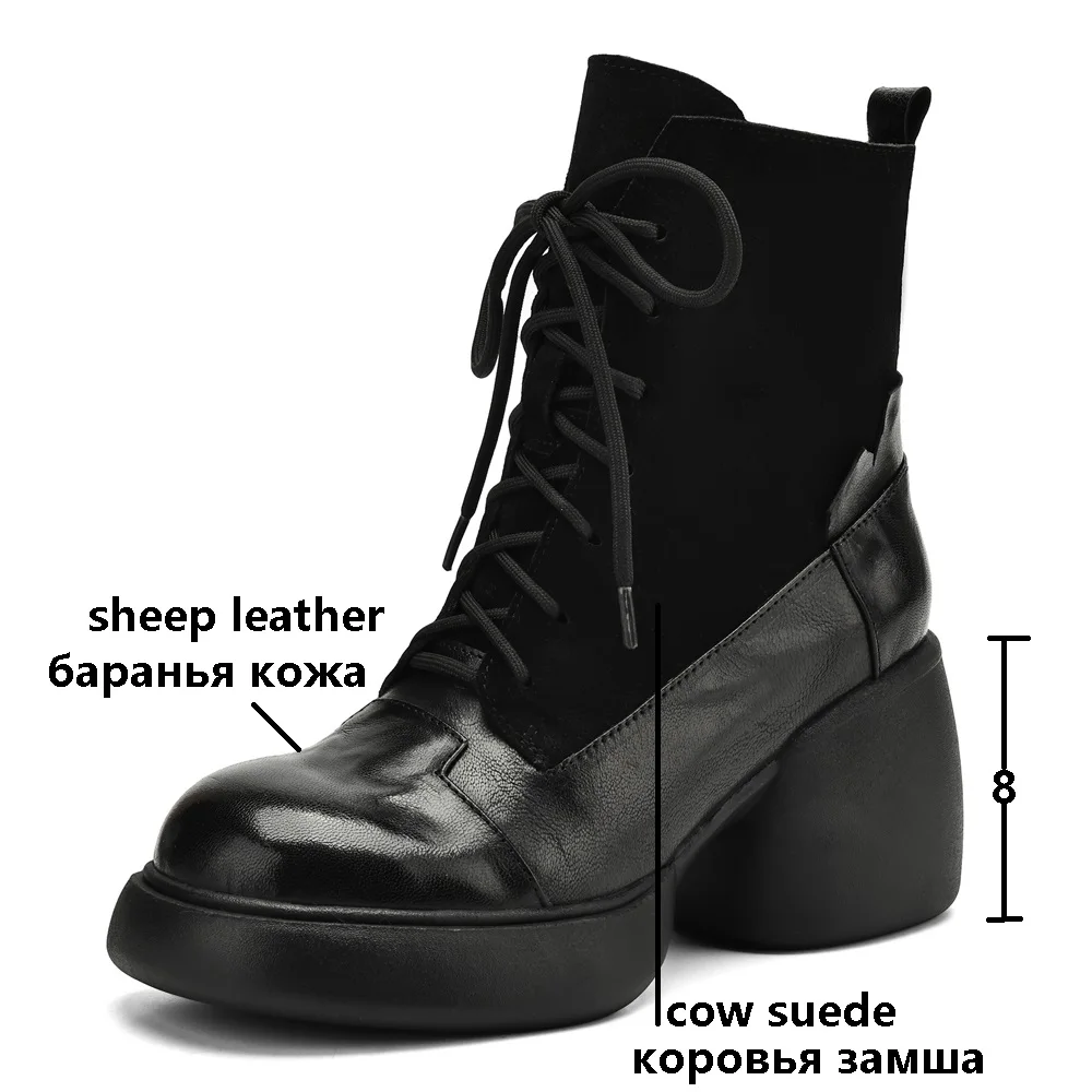Новинки весна осеньженские ботильоны из натуральной кожикожаная зимняя обувь на