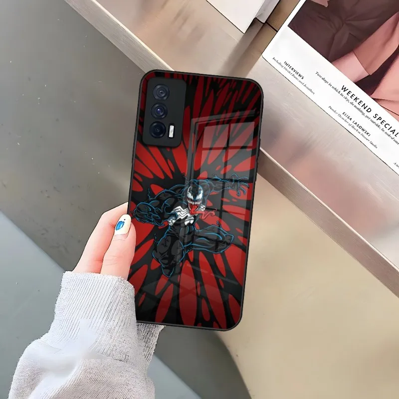 Веном для Oppo A54 A15 A94 A92 A55 A93 A95 K9 K7 Reno 5 7 6 4 Find X5 X3 X2 закаленное стекло