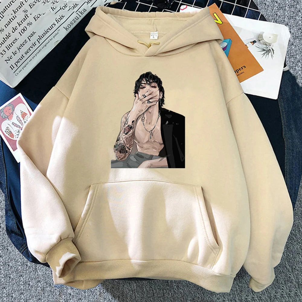 BTS off shoulder Hoodie sweatshirt album pattern printing women's fashion  Hip Hop casual long-sleeved Hoodie price in Saudi Arabia,  Saudi  Arabia