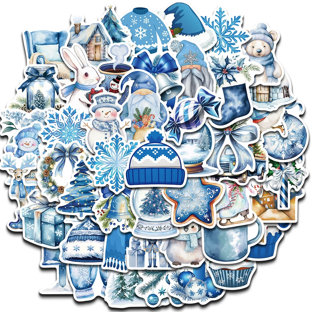 

50 шт. Синие зимние стикеры PickJoy