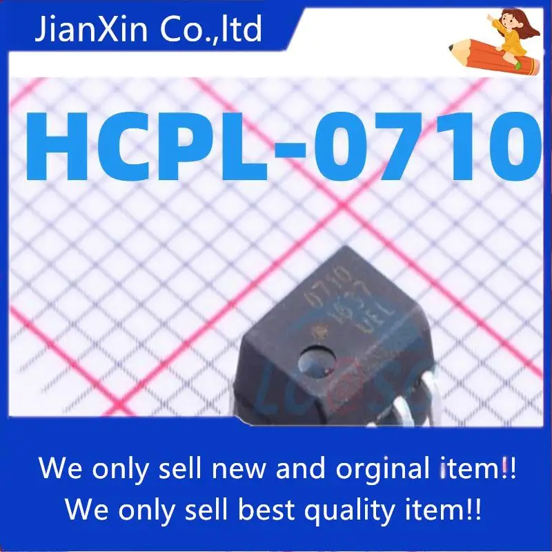 

10pcs 100% orginal new SMD high speed optocoupler chip HCPL-0710 HP710 0710 SOP8