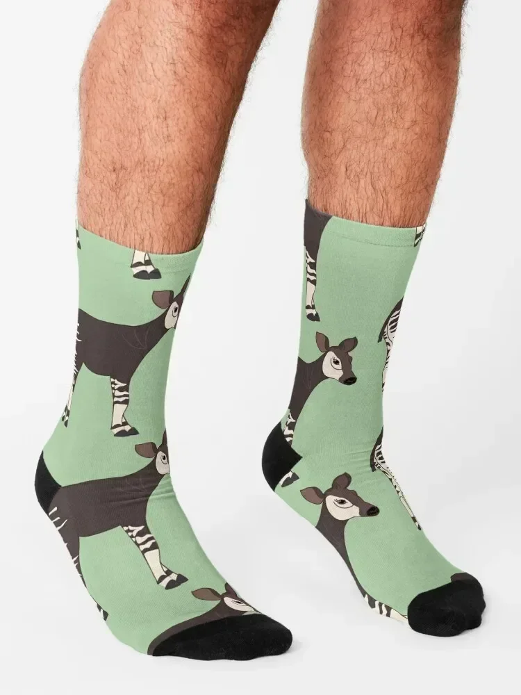 Okapi Side View - носки с героями мультфильмов баскетбольные спортивные чулки