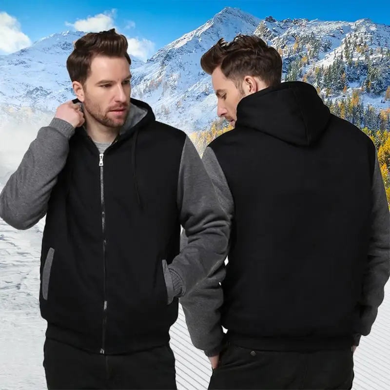

2022 New Men Hoodies Winter Thick Warm Fleece Zipper Men Hoodies Coat Sportwear Male Streetwear Hoodies Sweatshirts Men 4Xl 5Xl
