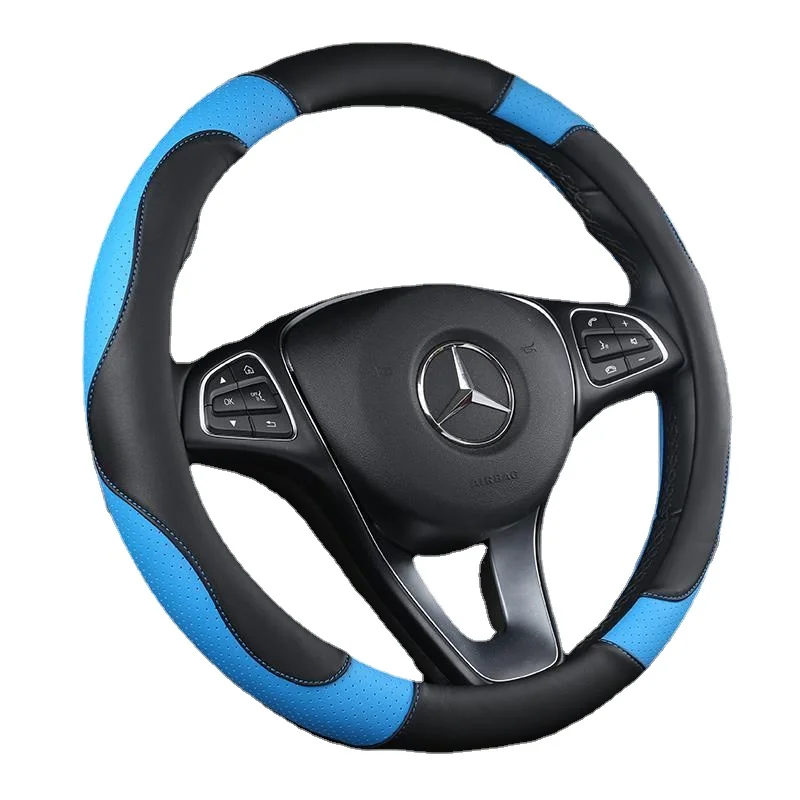 

Car Steering Wheel Cover Universal Suitable for All 38cm Vehicle Models Faux Leather O-type Car Accessories Non-slip Sweatproof