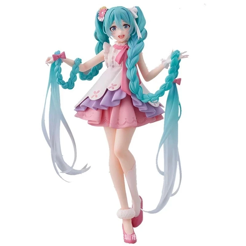 

Wedding Dress Flower Marriage Miku Cute Kawaii Virtual Singer Miku Manga Statue Figurine Pvc Action Figure Collectible Model Toy
