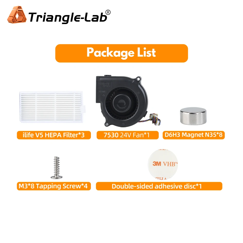 Фото Очиститель воздуха Trianglelab Bambulab P2S с вентилятором 7530 и 3-слойным фильтром. Очищает воздух. Установка без сверления. №3