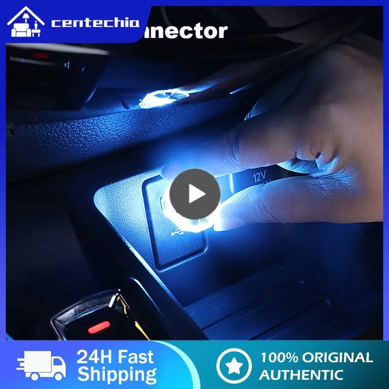 

1~5PCS Car USB Atmosphere Lamp Wireless Flash Colorful Lights Auto Decoration Lighting Night Lights Computer Mobile Power
