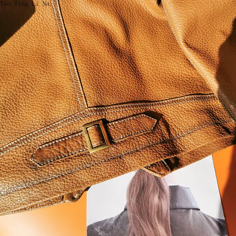 Женская куртка из овечьей кожи Tao Ting Li Na вспененной овчины W5