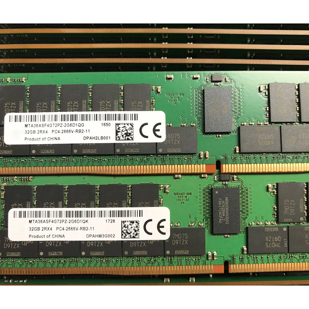1 шт. Для Микрон DDR4 32G память Высокое качество Быстрая доставка 32GB 2RX4 PC4-2666V-RB2-11 2666MHZ