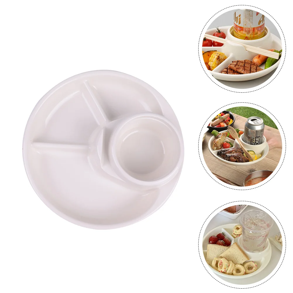 

Plate Divided Dinner Plates Snack Diet Saucestaple Fruit Thali Compartmentkids Holder Drain Dumpling Bhaji Tray Dish