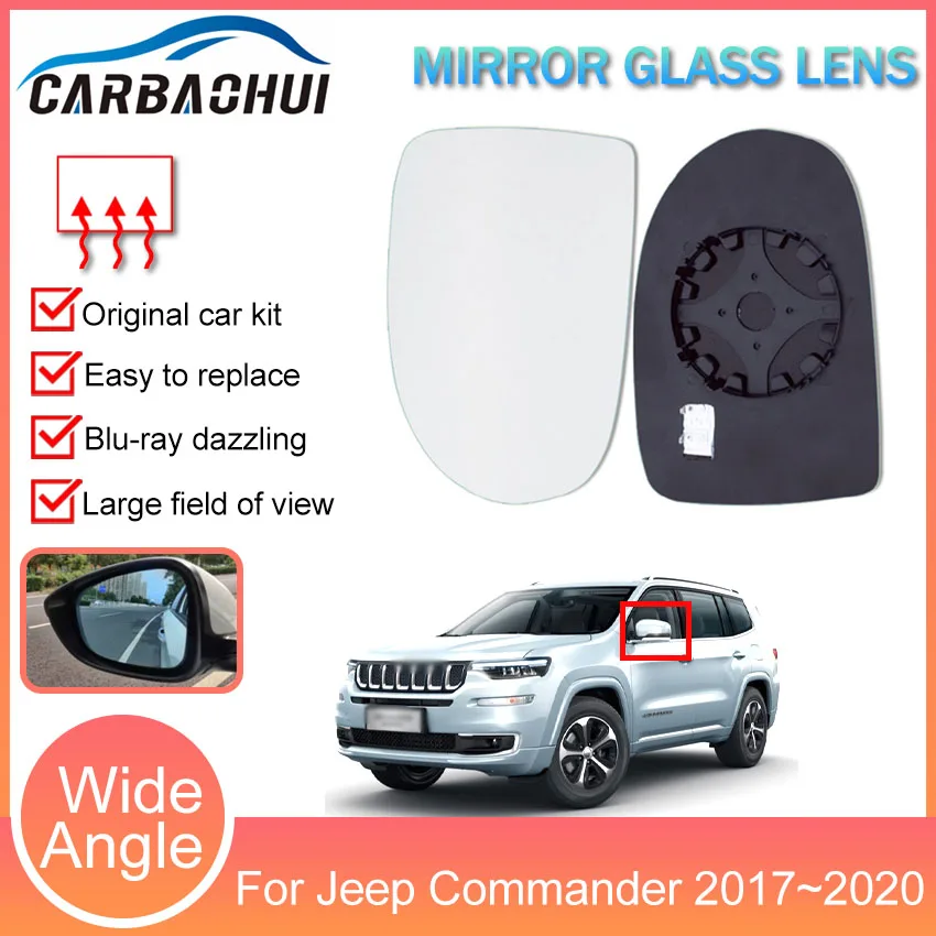 

Left Right Side Rearview Wing Mirror Glass Lens Heated door mirror wide angle For Jeep Commander 2017 2018 2019 2020