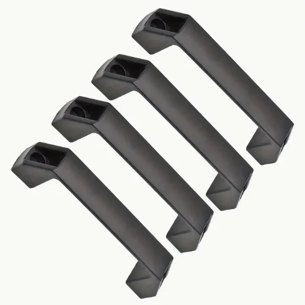 

4 шт., черные пластиковые дверные ручки, замена для дома на колесах, каравана, лодки, дверные ручки, аксессуары для автофургонов