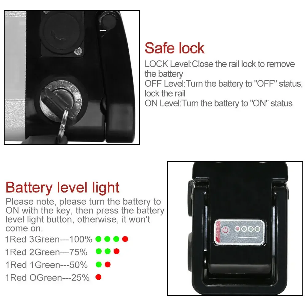 Аккумулятор 48 В литиевая батарея для электровелосипеда 13 Ач двигателя 750 Вт