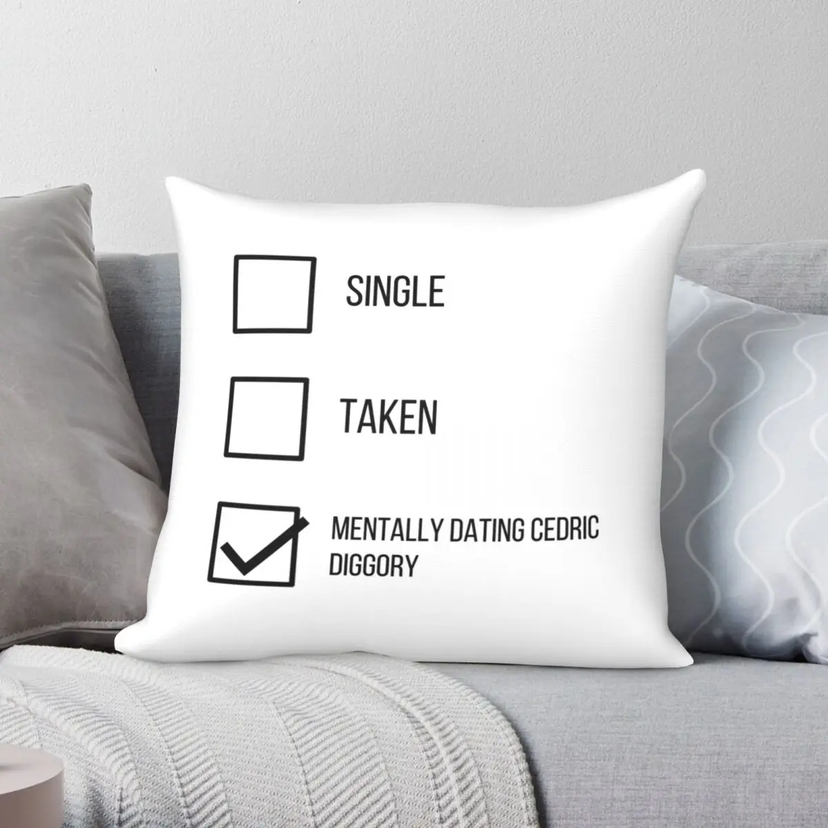 

Mentally Dating Cedric Diggory Pillowcase Polyester Linen Velvet Pattern Zip Decor Pillow Case Home Cushion Case 45x45