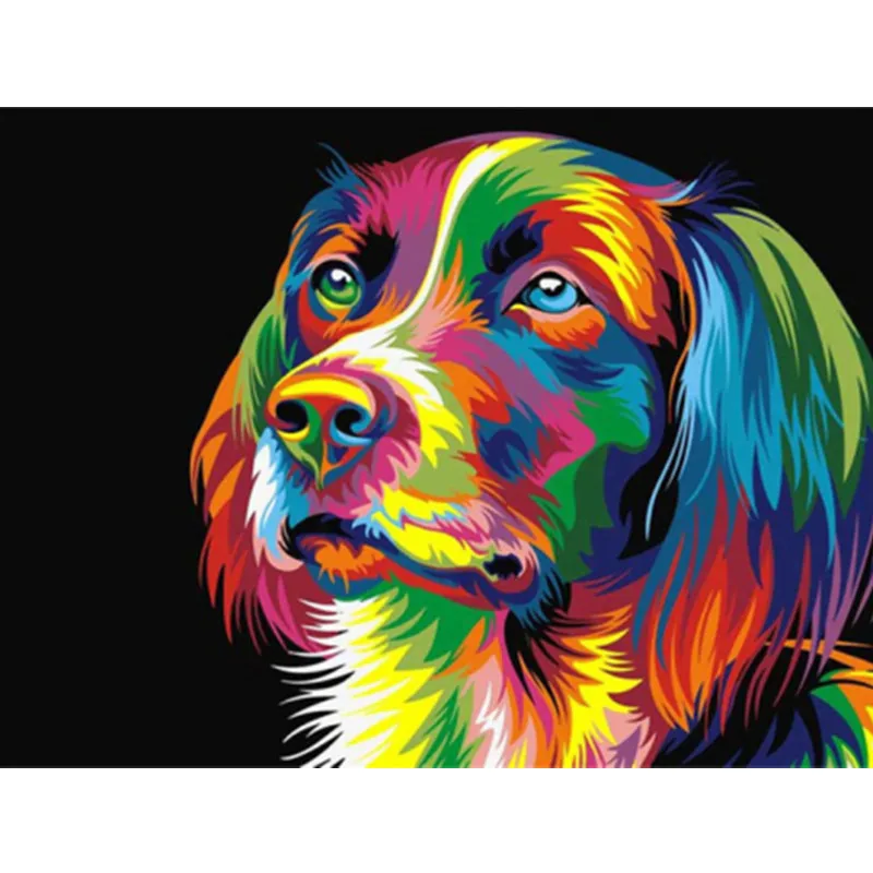 

Diamond Painting Animal Colorful Dog 5d Diy Mosaic Full Square Drill Diamant Of Rhinestone Daimond Embroidery Pictures Sales