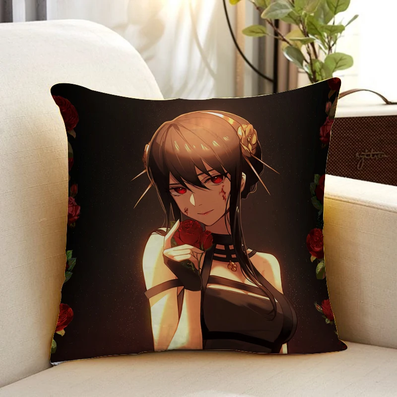 

Наволочки для подушек Spy X Family, декоративные подушки 45x45, наволочки для кровати, подушки, Наволочки, короткая плюшевая Автомобильная искусств...