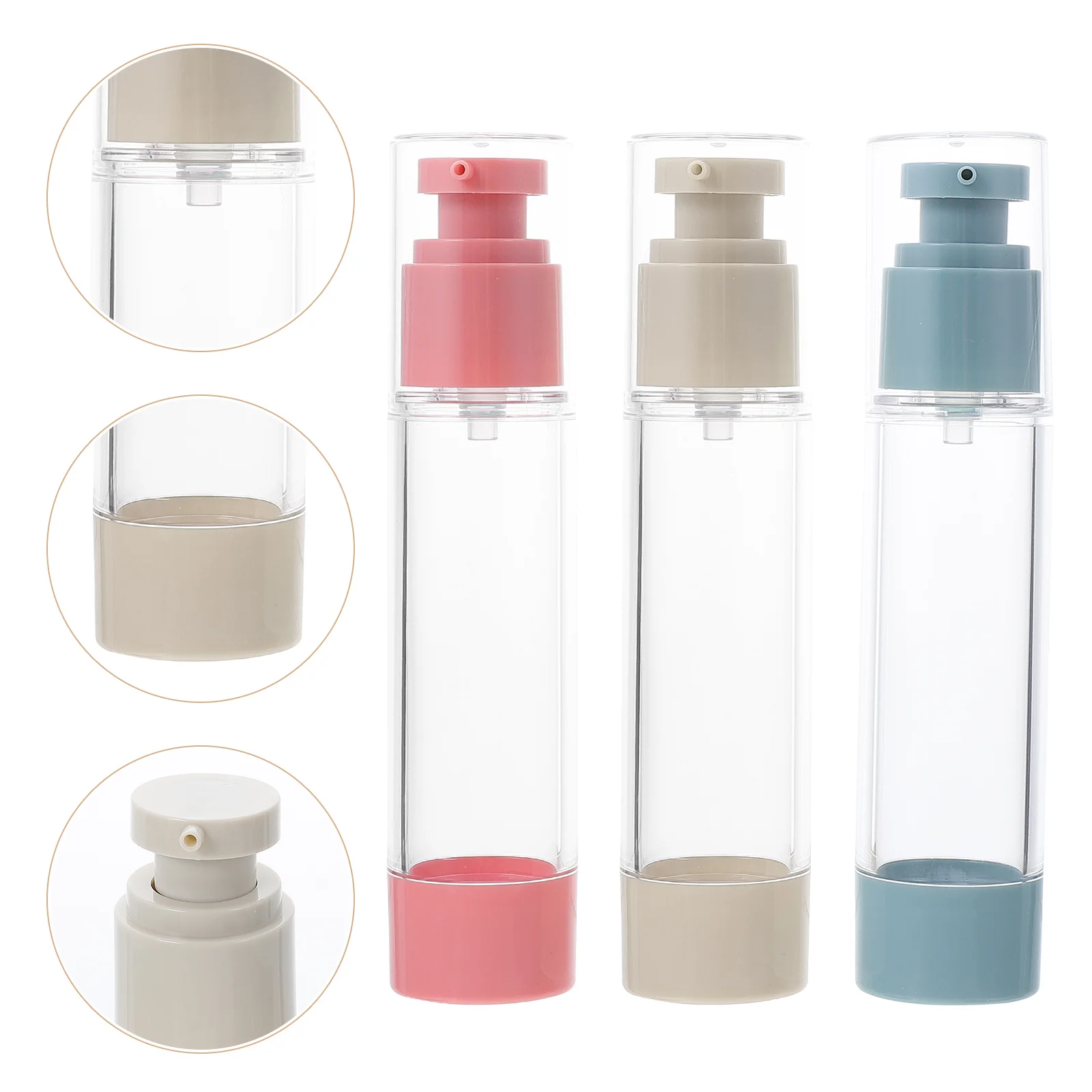 

Bottle Pump Bottles Dispenser Travel Lotion Shampoo Vacuum Jars Foam Press Refillable Containers Airless Hand Empty Soap