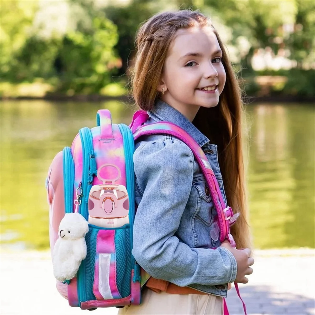 Бутылка для воды с трубочкой 400 мл