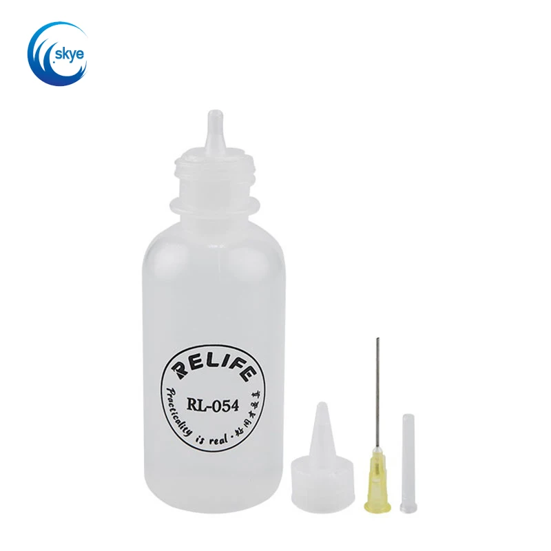 Relife RL-054 Solder Flux Paste Resin Tools Empty 50ML Liquid Plastic Alcohol Bottle Perfume Bottle with Needle Tip Repair tool