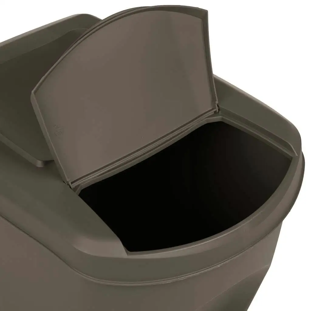 Набор из 3 шт. штабелируемых серых мусорных баков — прочные мусорные баки